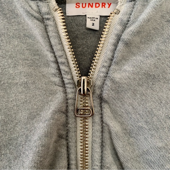 Anthropologie Sundry Full Zip Hoodie Size Medium - Picture 4 of 10
